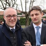Il sindaco di Fenegrò, Claudio Canobbio (a destra) con Angelo Orsenigo, consigliere regionale comasco del Pd –  – fotografia © Giancarlo Nicoli