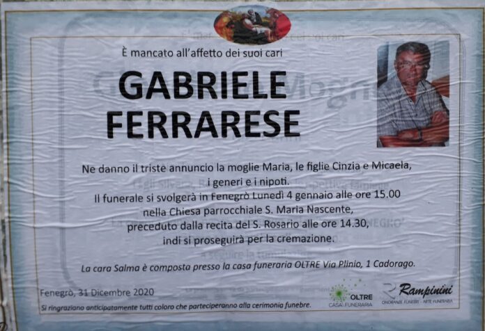 20210102_154217_Ferrarese Gabriele Ferrarese ci ha lasciati.
