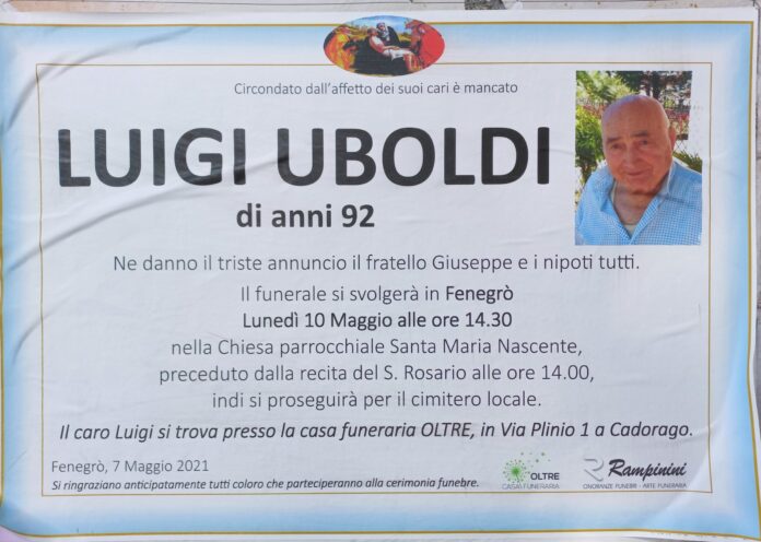 2021_05_07_Uboldi_Luigi Luigi Uboldi ci ha lasciati