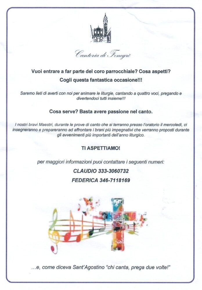 2021_06_14_Cantoria_di_Fenegro Volantino della Cantoria di Fenegrò