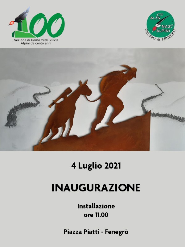 2021_06_29_locandina_Ricordi Locandina inaugurazione installazione in piazza Piatti a Fenegrò. 4 luglio 2021.