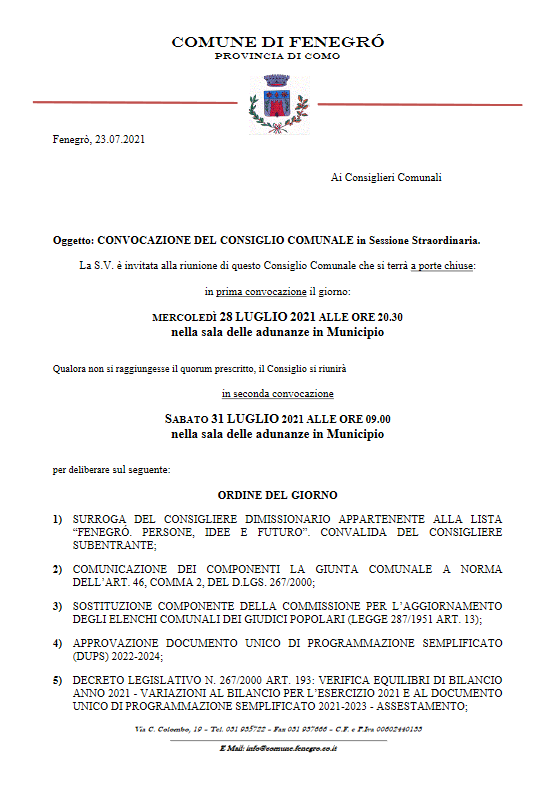 2021_07_28_convocazione_consiglio_comunale Convocazione del Consiglio Comunale il 28 luglio 2021.