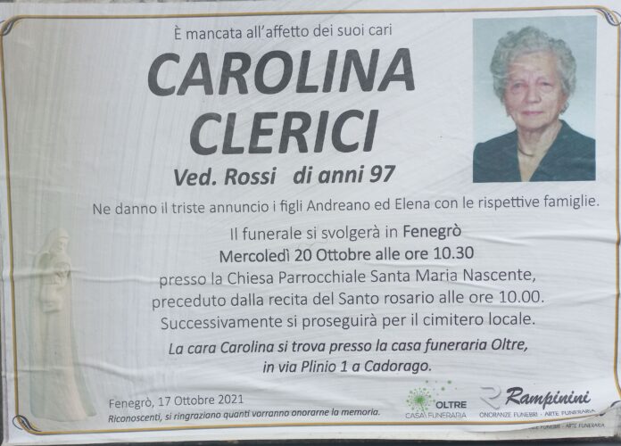 20211019_130828_Carolina_Clerici Carolina Clerici ci ha lasciati