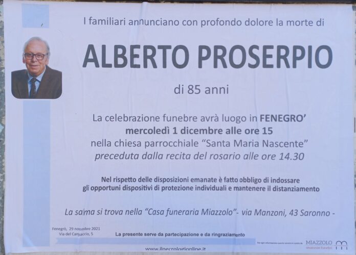 20211201_093258 Alberto Proserpio ci ha lasciati.