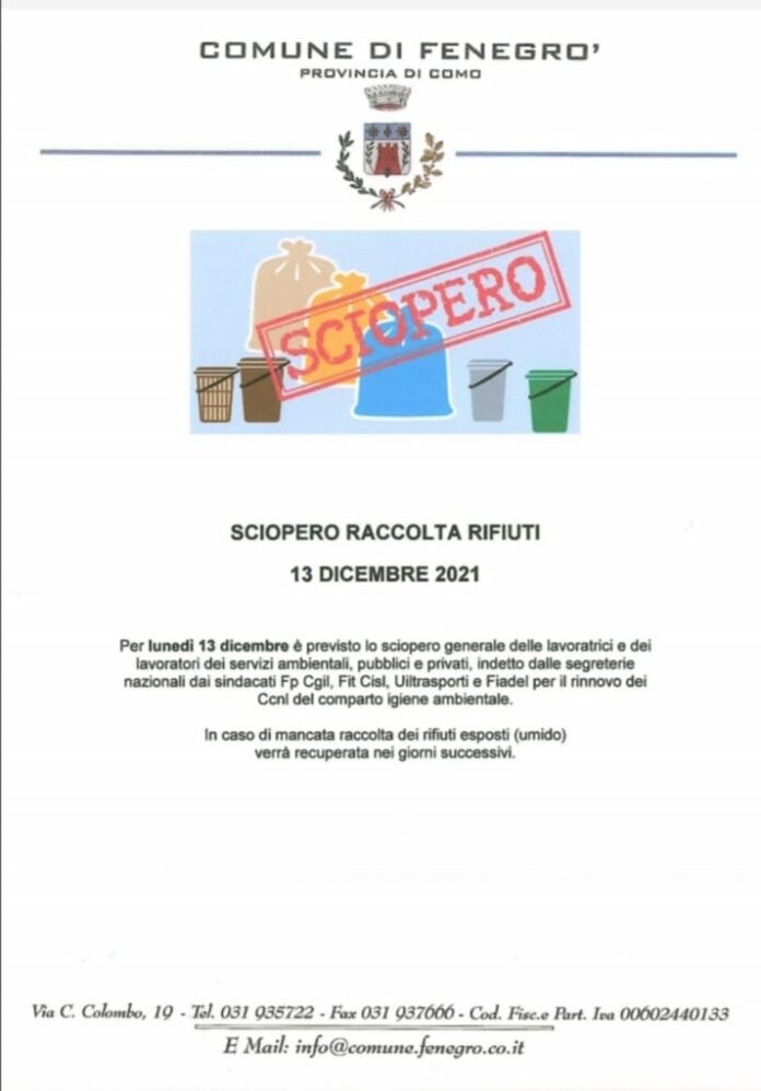 IMG-20211201-WA0001_sciopero Locandina: sciopero raccolta rifiuti