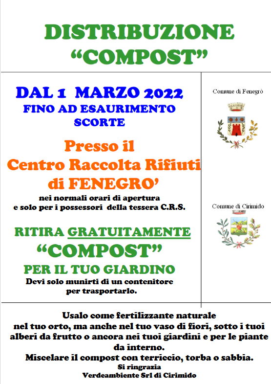 2022_02_25_ritiro_gratuito_compost Fenegrò e Cirimido, al via la distribuzione gratuita del "compost" per orti e giardini.