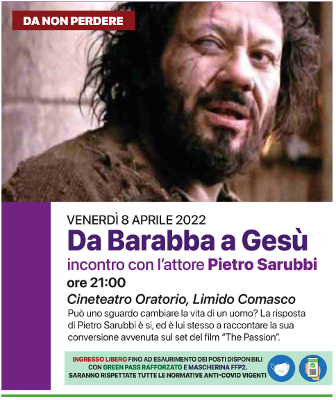 2022-03-21_da_barabba_a_gesu_incontro_pietro_sarubbi Locandina, da Barabba a Gesù, incontro con l'attore Pietro Sarubbi.