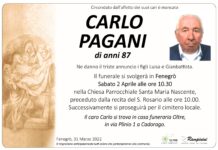 Ci ha lasciati Carlo Pagani Carlo Pagani ci ha lasciati