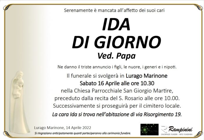 2022_04_15_Ida_Di_Giorno Ida Di Giorno ci ha lasciati.