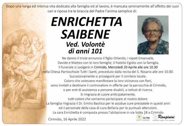 IMG-20220419-WA0001 Enrichetta Saibene ci ha lasciati.