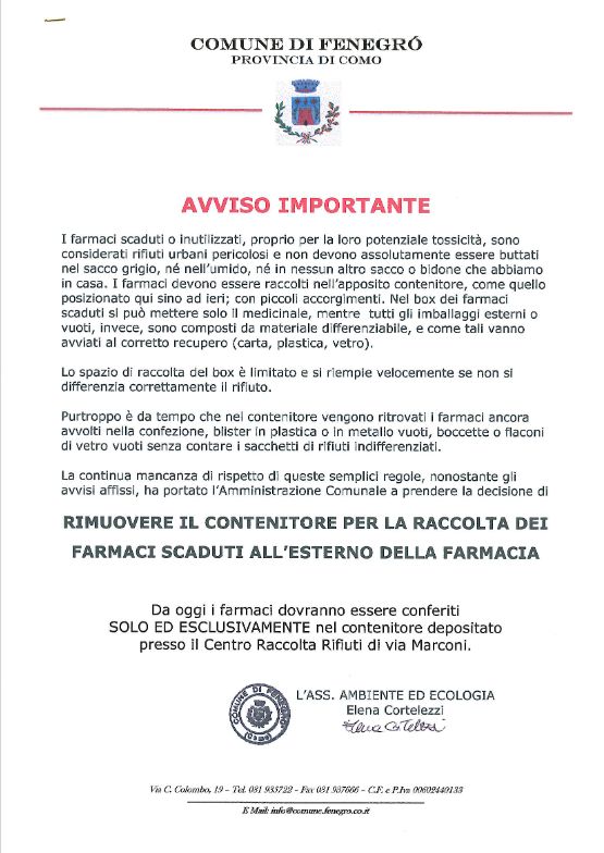 2022_05_21_contenitore_farmaci_scaduti_jpg Locandina: il contenitore dei farmaci scaduti è stato rimosso.
