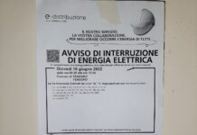 Fenegrò: avviso di interruzione di energia elettrica Avviso di interruzione di energia elettrica.