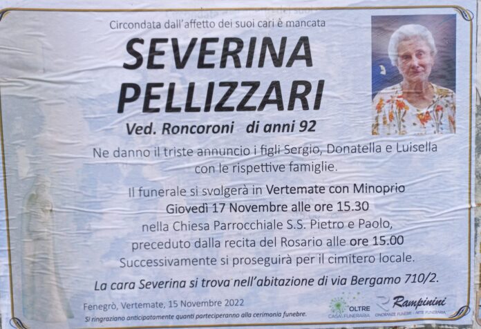 20221116_093841 Severina Pellizzari ci ha lasciati.