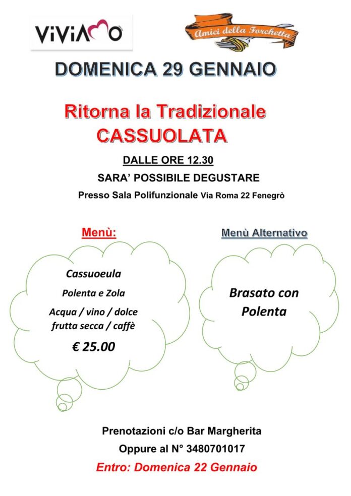 Cassuolata ViviAmo. Locandina.
