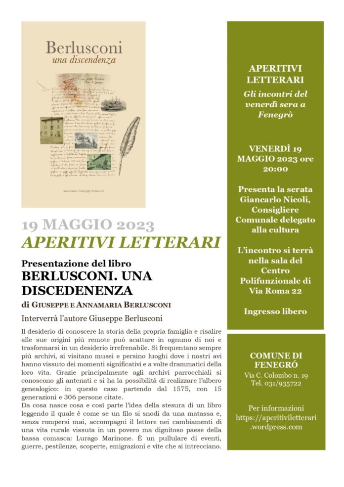 Libro: "Berlusconi. Una discendenza". - Locandina di presentazione.