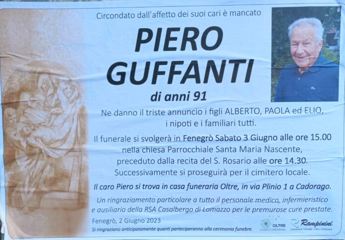 20230603_152934 Piero Guffanti ci ha lasciati.