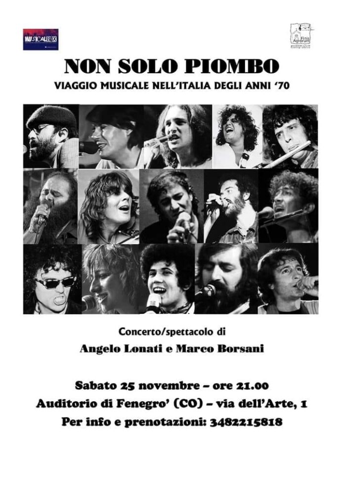 Non solo piombo, viaggio musicale nell'Italia degli Anni '70.