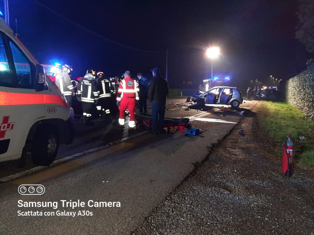 Incidente automobilistico sulla Provinciale Bergamo-Biella.