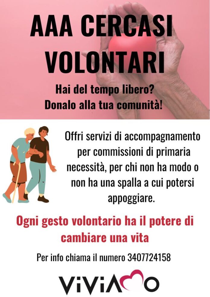 IMG-20240316-WA0004 ViviAmo Onlus cerca volontari - Locandina