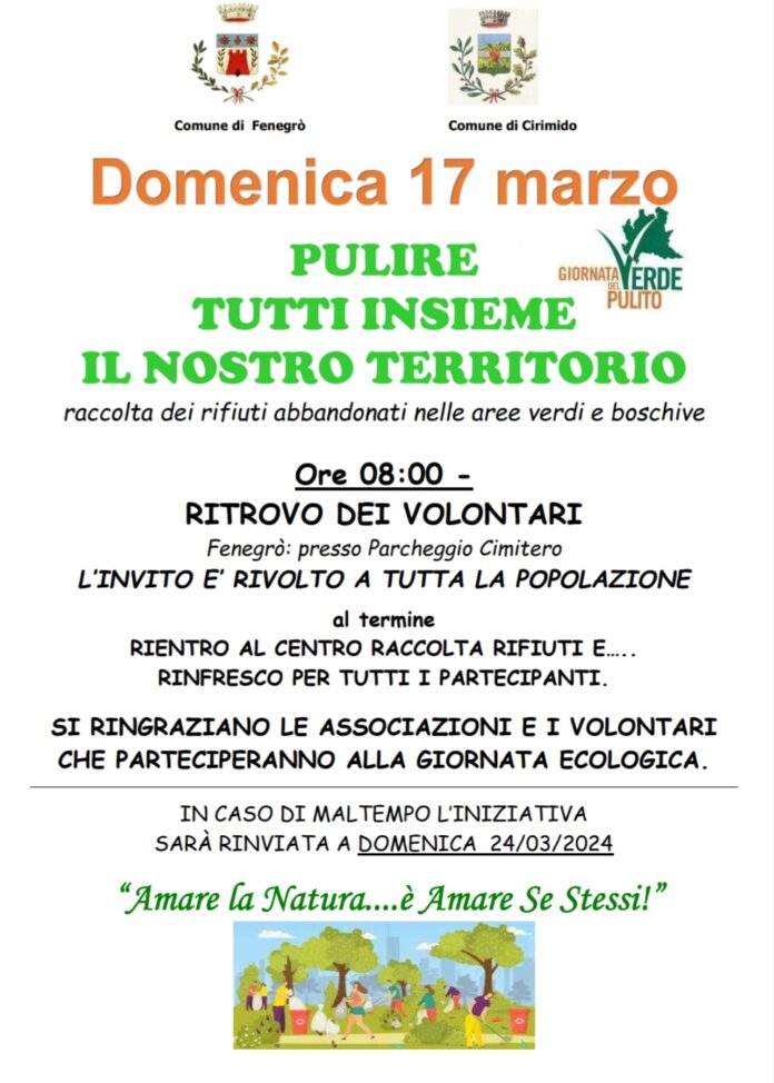 Giornata del verde pulito - locandina.