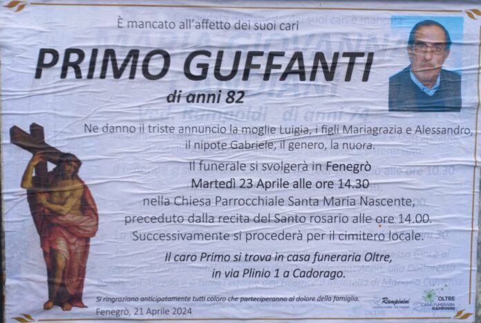 Primo Guffanti ci ha lasciati.
