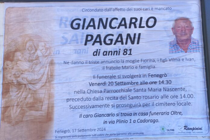 20240919_090759 Giancarlo Pagani ci ha lasciati.