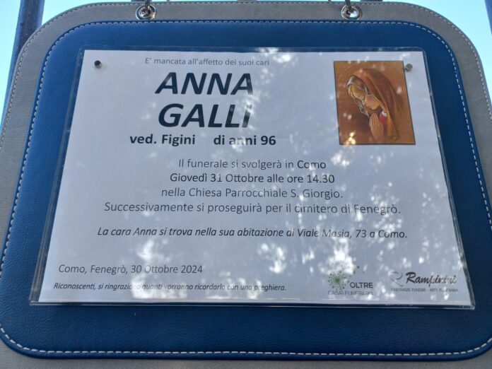 20241030_110913 Anna Galli ved. Figini ci ha lasciati.