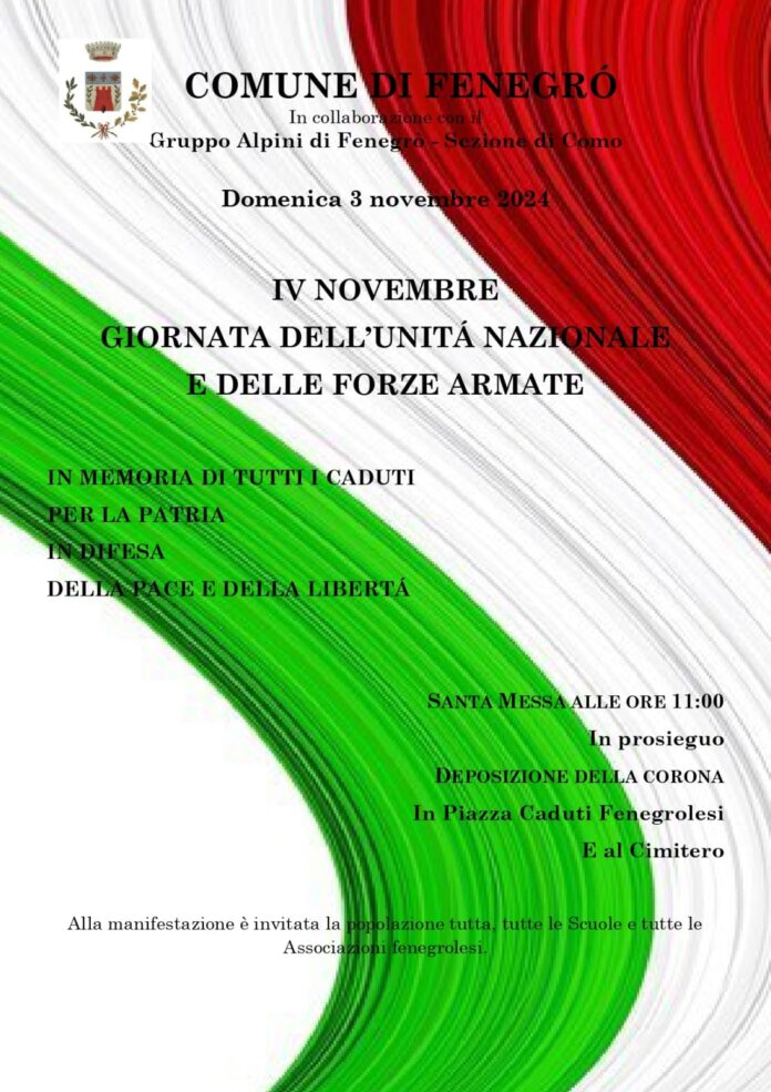 2024_10_23_4_Novembre Giornata dell'Unità Nazionale e delle Forze Armate 2024. Locandina.