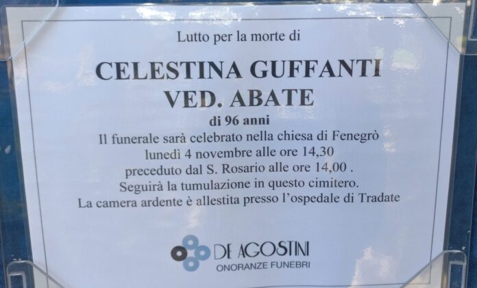20241103_113038 Celestina Guffanti ved. Abate ci ha lasciati.