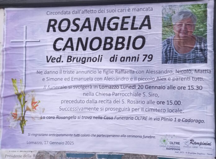 20250118_163820 Rosangela Canobbio ci ha lasciati.