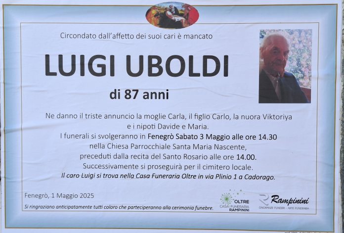 20250502_140549 Luigi Uboldi ci ha lasciati.