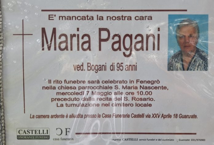 20250506_120427 Maria Pagani ci ha lasciati.