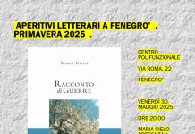 Venerdì 30 maggio 2025, Maria Cielo presenta: “Racconto di Guerre” Maria Cielo, "Racconto di Guerre". Locandina.
