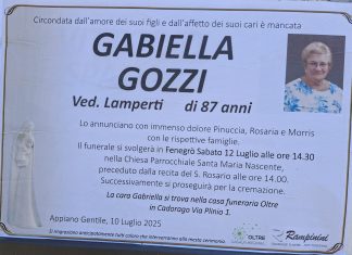 Ci ha lasciati Gabriella Gozzi Gabriella Gozzi ci ha lasciati.