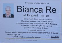 Ci ha lasciati Bianca Re Bianca Re ci ha lasciati.