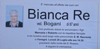 Ci ha lasciati Bianca Re Bianca Re ci ha lasciati.